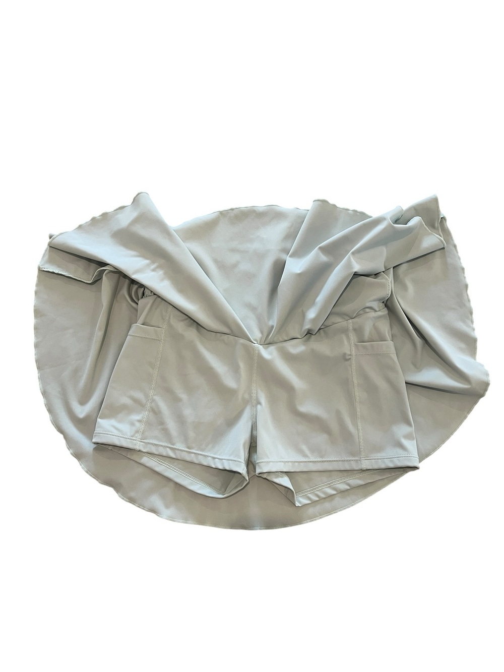 Halara Softly Zero Light Sage Green Golf Tennis Skirt w/ Crossover High Waist-S - Picture 3 of 10